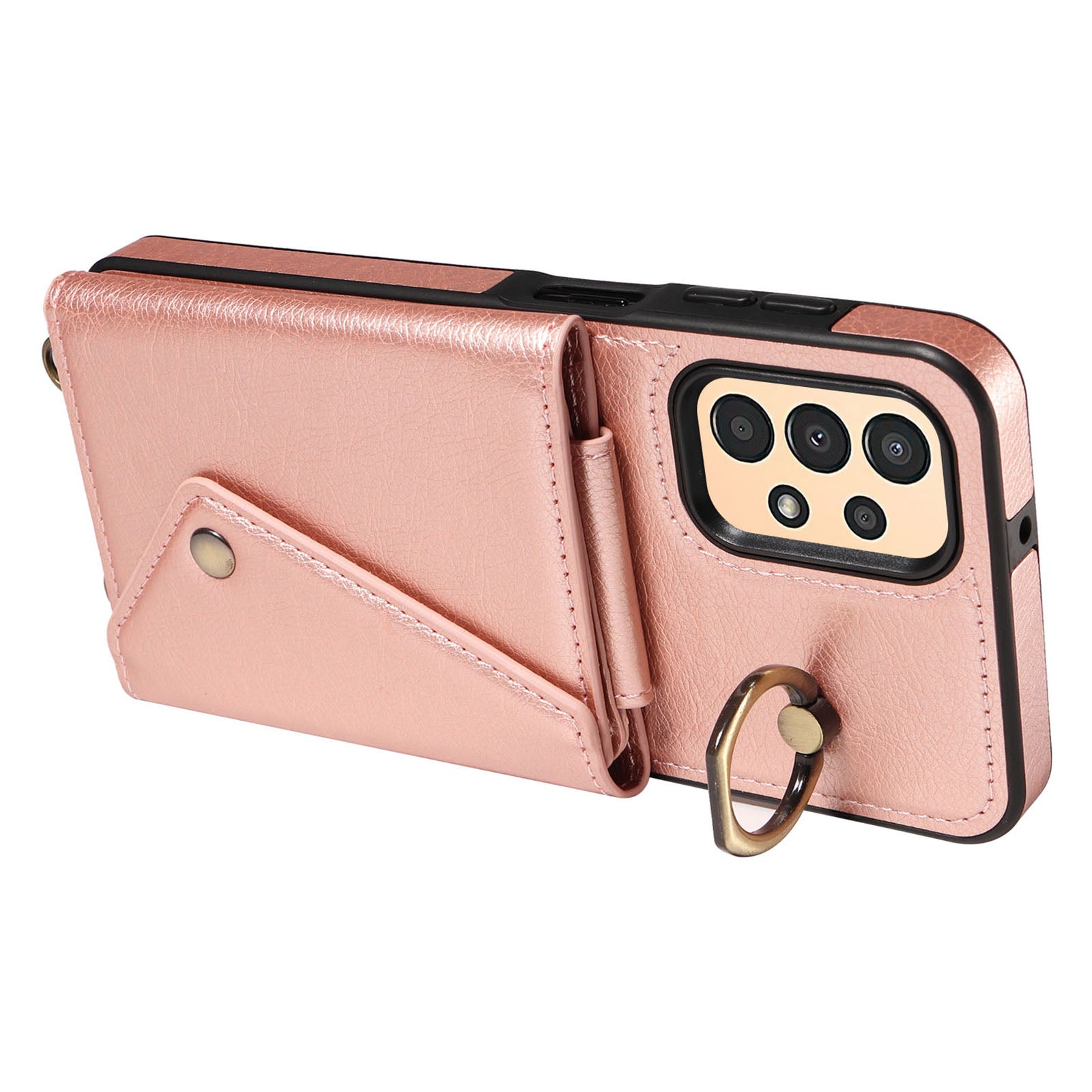 002 Phone Shell for Samsung Galaxy A13 4G A13 5G A04 4G A04s 4G Ring Kickstand Card Bag Litchi Texture Leather TPU Case with Shoulder Strap 002 Phone Shell for Samsung Galaxy A13 4G A13 5G A04 4G A04s 4G Ring Kickstand Card Bag Litchi Texture Leather TPU Case with Shoulder Strap